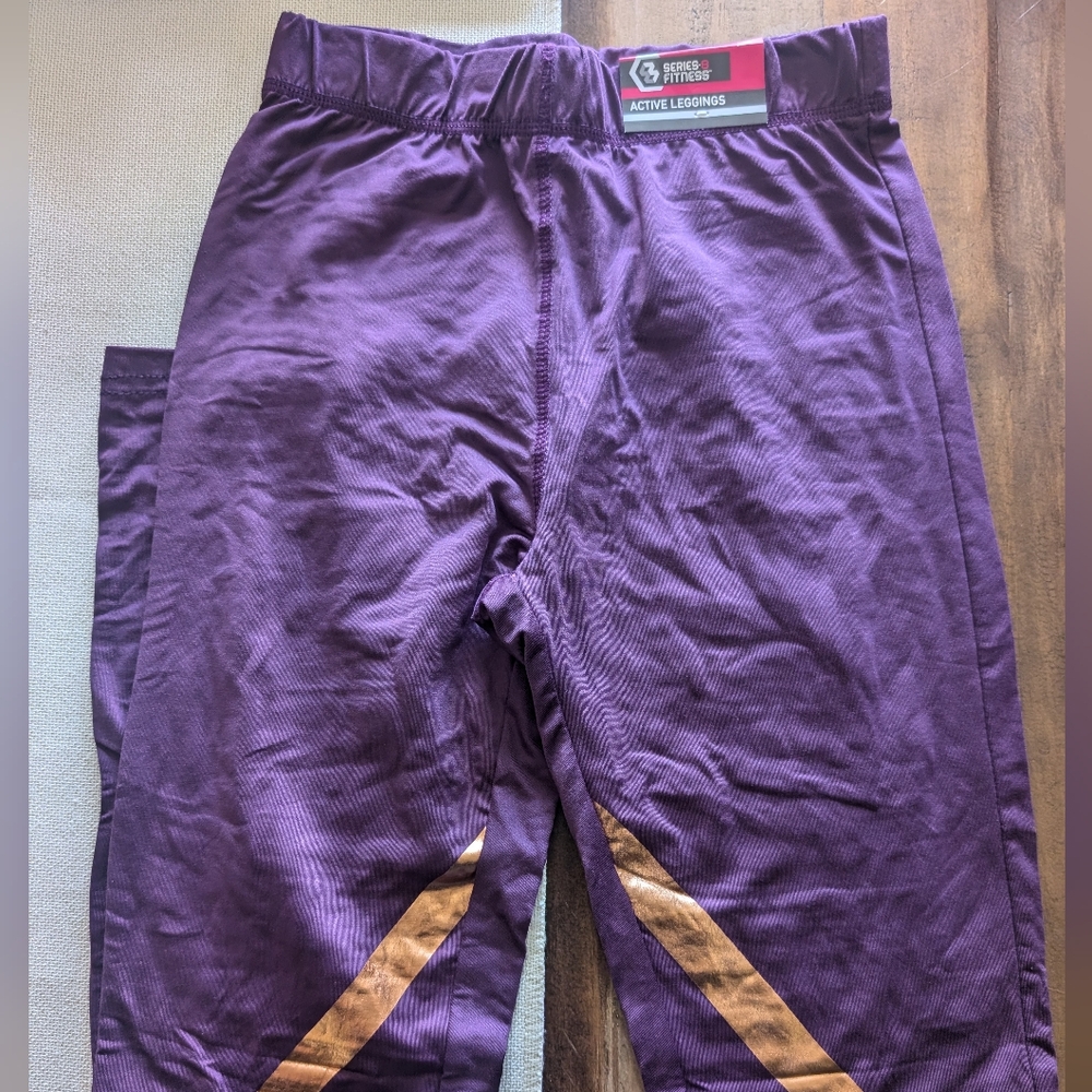 Purple and Gold Workout Leggings